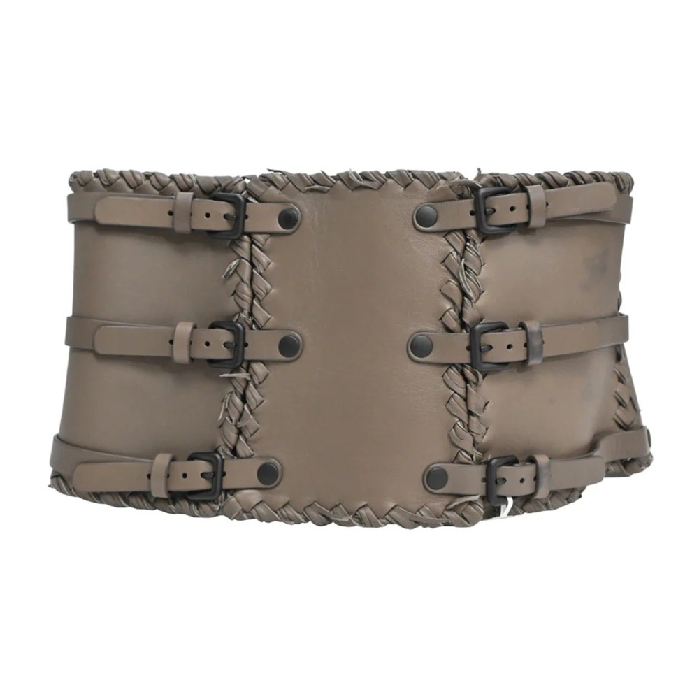 Bottega Veneta Taupe Leather Belt